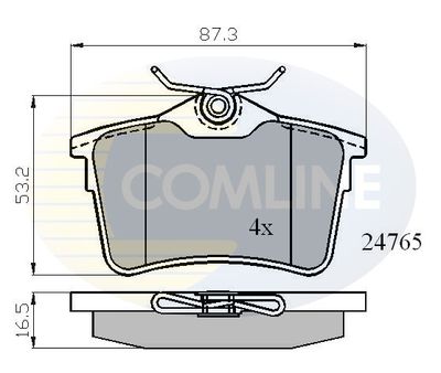 CBP01797 COMLINE Комплект тормозных колодок, дисковый тормоз