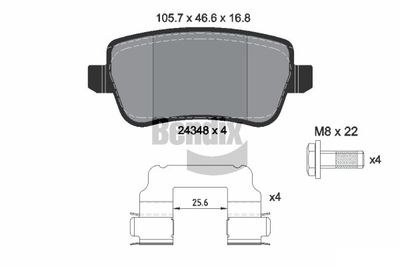 BPD2134 BENDIX Braking Комплект тормозных колодок, дисковый тормоз