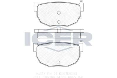 140445 ICER Комплект тормозных колодок, дисковый тормоз