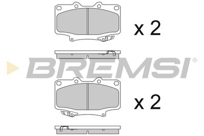 BP2623 BREMSI Комплект тормозных колодок, дисковый тормоз