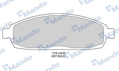 MBF015579 MANDO Комплект тормозных колодок, дисковый тормоз