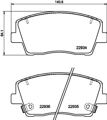 8DB355040111 HELLA PAGID Комплект тормозных колодок, дисковый тормоз