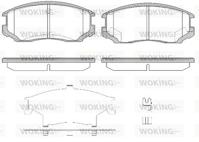 P257332 WOKING Комплект тормозных колодок, дисковый тормоз