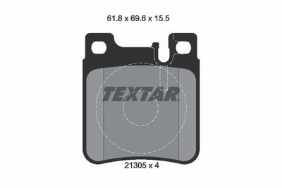 2130501 TEXTAR Комплект тормозных колодок, дисковый тормоз