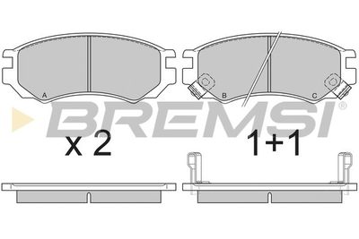 BP2512 BREMSI Комплект тормозных колодок, дисковый тормоз