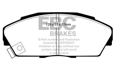 DP7192 EBC Brakes Комплект тормозных колодок, дисковый тормоз