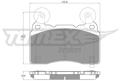 TX1889 TOMEX Brakes Комплект тормозных колодок, дисковый тормоз