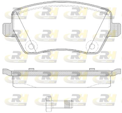 298722 ROADHOUSE Комплект тормозных колодок, дисковый тормоз