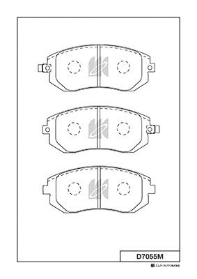 D7055M MK Kashiyama Комплект тормозных колодок, дисковый тормоз