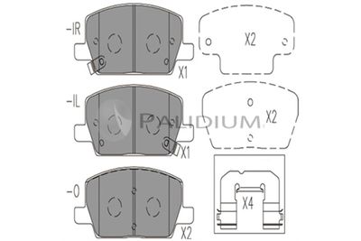 P11578 ASHUKI by Palidium Комплект тормозных колодок, дисковый тормоз