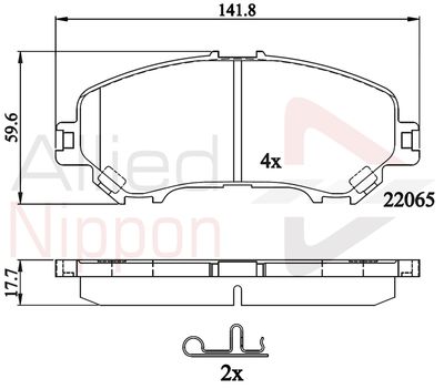 ADB32278 COMLINE Комплект тормозных колодок, дисковый тормоз