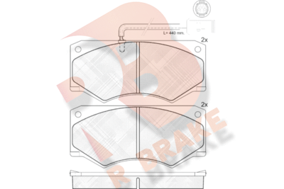 RB0731 R BRAKE Комплект тормозных колодок, дисковый тормоз