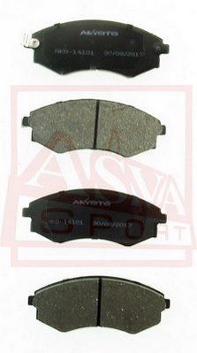 AKD14101 ASVA Комплект тормозных колодок, дисковый тормоз