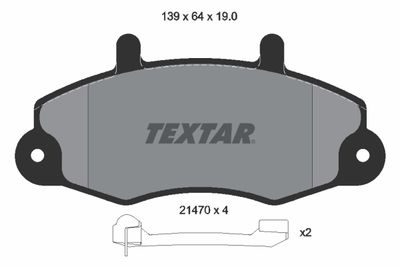 2147002 TEXTAR Комплект тормозных колодок, дисковый тормоз