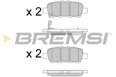 BP3608 BREMSI Комплект тормозных колодок, дисковый тормоз