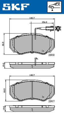 VKBP80273E SKF Комплект тормозных колодок, дисковый тормоз