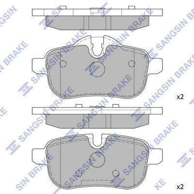 SP1942 Hi-Q Комплект тормозных колодок, дисковый тормоз