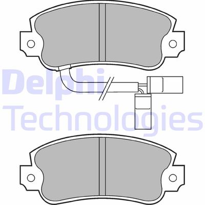 LP433 DELPHI Комплект тормозных колодок, дисковый тормоз