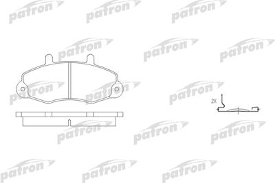 PBP700 PATRON Комплект тормозных колодок, дисковый тормоз