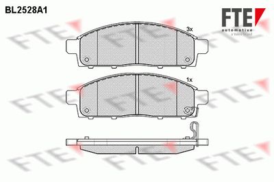 BL2528A1 FTE Комплект тормозных колодок, дисковый тормоз