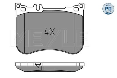 0252570617PD MEYLE Комплект тормозных колодок, дисковый тормоз