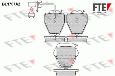 BL1767A2 FTE Комплект тормозных колодок, дисковый тормоз