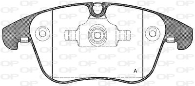 BPA121900 OPEN PARTS Комплект тормозных колодок, дисковый тормоз