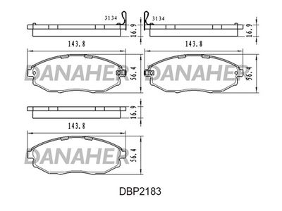 DBP2183 DANAHER Комплект тормозных колодок, дисковый тормоз