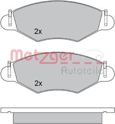 1170059 METZGER Комплект тормозных колодок, дисковый тормоз