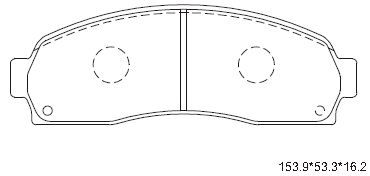 KD6304 ASIMCO Комплект тормозных колодок, дисковый тормоз