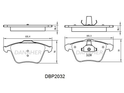DBP2032 DANAHER Комплект тормозных колодок, дисковый тормоз