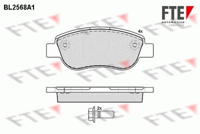BL2568A1 FTE Комплект тормозных колодок, дисковый тормоз