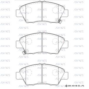 SN149P ADVICS Комплект тормозных колодок, дисковый тормоз