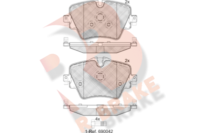 RB2216 R BRAKE Комплект тормозных колодок, дисковый тормоз