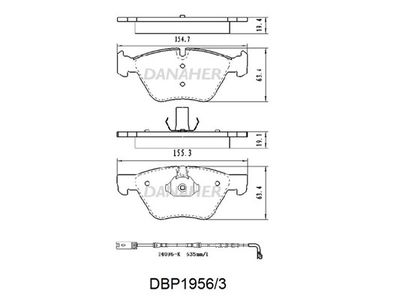 DBP19563 DANAHER Комплект тормозных колодок, дисковый тормоз