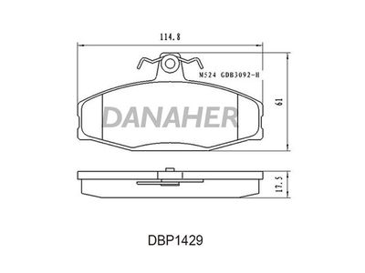 DBP1429 DANAHER Комплект тормозных колодок, дисковый тормоз