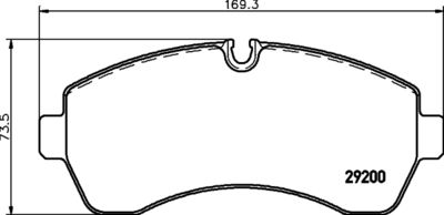 8DB355030751 HELLA PAGID Комплект тормозных колодок, дисковый тормоз