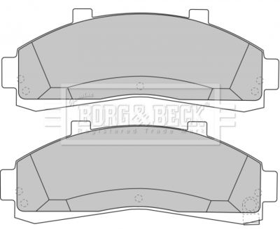 BBP1644 BORG & BECK Комплект тормозных колодок, дисковый тормоз