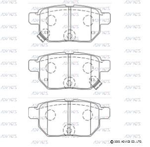 A2N232 ADVICS Комплект тормозных колодок, дисковый тормоз