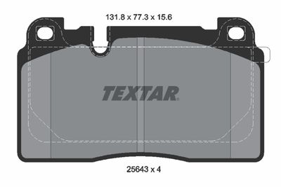 2564302 TEXTAR Комплект тормозных колодок, дисковый тормоз