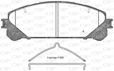 BPA131200 OPEN PARTS Комплект тормозных колодок, дисковый тормоз