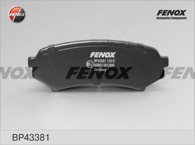 BP43381 FENOX Комплект тормозных колодок, дисковый тормоз