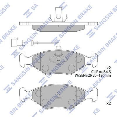 SP4236 Hi-Q Комплект тормозных колодок, дисковый тормоз