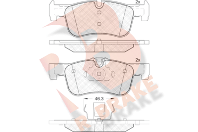 RB2063 R BRAKE Комплект тормозных колодок, дисковый тормоз