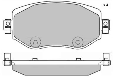 121693 E.T.F. Комплект тормозных колодок, дисковый тормоз