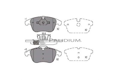 P11071 ASHUKI by Palidium Комплект тормозных колодок, дисковый тормоз