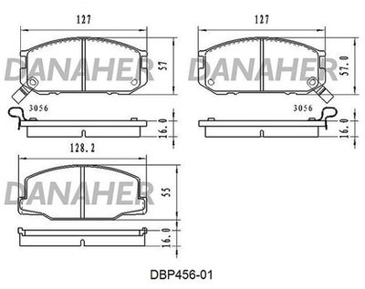 DBP45601 DANAHER Комплект тормозных колодок, дисковый тормоз