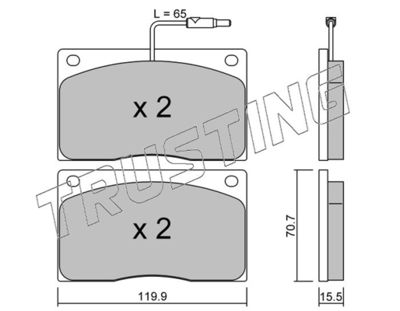 0911 TRUSTING Комплект тормозных колодок, дисковый тормоз