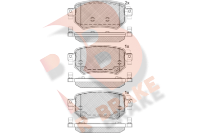 RB2263 R BRAKE Комплект тормозных колодок, дисковый тормоз