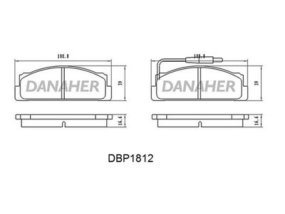 DBP1812 DANAHER Комплект тормозных колодок, дисковый тормоз